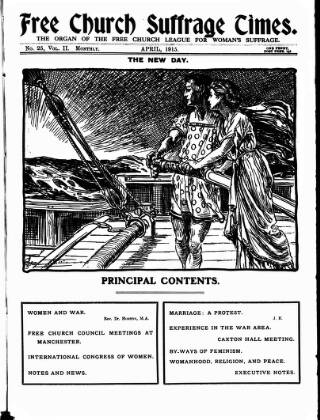 cover page of Free Church Suffrage Times published on April 1, 1915