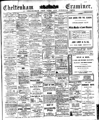 cover page of Cheltenham Examiner published on April 1, 1909