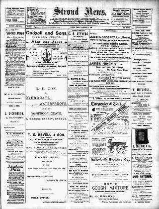 cover page of Stroud News and Gloucestershire Advertiser published on November 2, 1900