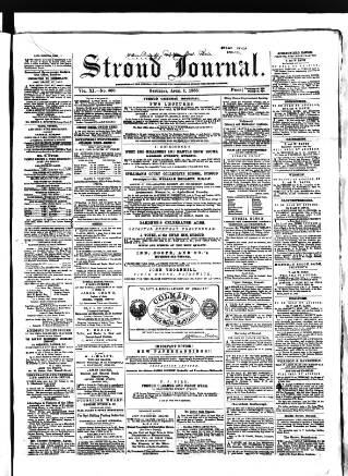 cover page of Stroud Journal published on April 1, 1865