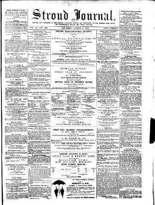 cover page of Stroud Journal published on August 2, 1873