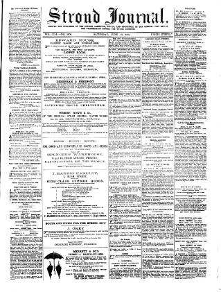 cover page of Stroud Journal published on June 13, 1874