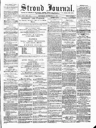 cover page of Stroud Journal published on September 21, 1878
