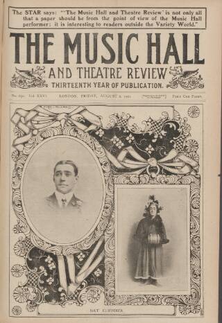 cover page of Music Hall and Theatre Review published on August 2, 1901