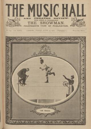 cover page of Music Hall and Theatre Review published on June 13, 1902