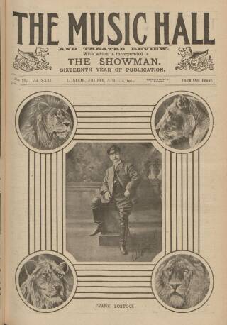 cover page of Music Hall and Theatre Review published on April 1, 1904