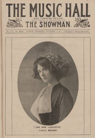 cover page of Music Hall and Theatre Review published on November 2, 1911