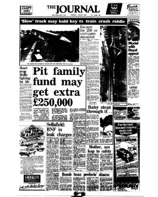 cover page of Newcastle Journal published on August 2, 1984