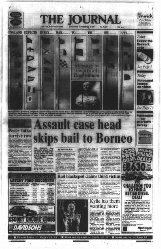 cover page of Newcastle Journal published on November 2, 1991