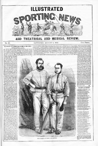 cover page of Illustrated Sporting News and Theatrical and Musical Review published on August 2, 1862