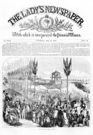 cover page of Lady's Newspaper and Pictorial Times published on May 22, 1852