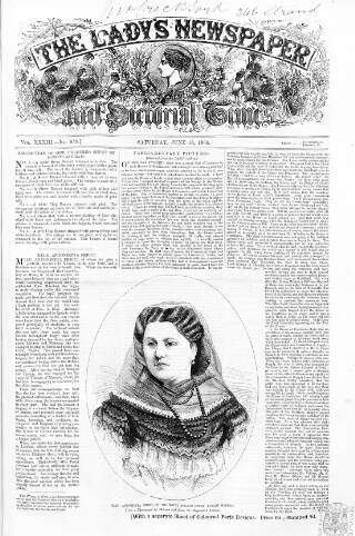 cover page of Lady's Newspaper and Pictorial Times published on June 13, 1863