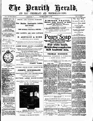 cover page of Cumberland & Westmorland Herald published on June 13, 1885