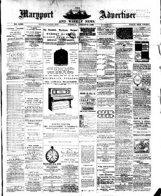 cover page of Maryport Advertiser published on August 2, 1889
