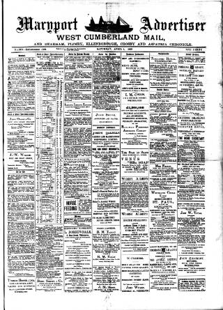 cover page of Maryport Advertiser published on April 1, 1899
