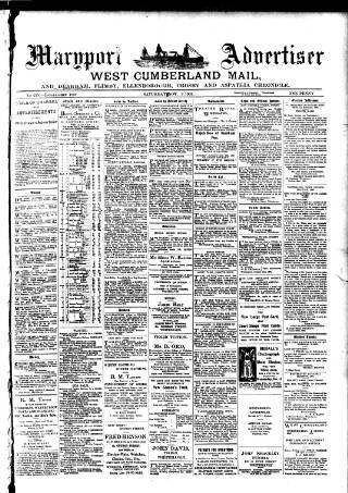 cover page of Maryport Advertiser published on November 2, 1901