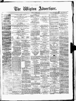 cover page of Wigton Advertiser published on June 13, 1874