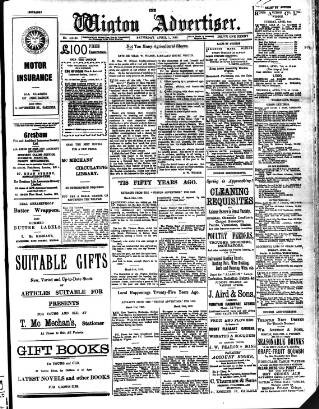 cover page of Wigton Advertiser published on April 1, 1933