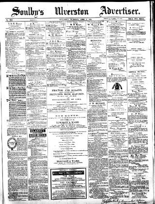 cover page of Soulby's Ulverston Advertiser and General Intelligencer published on April 1, 1886