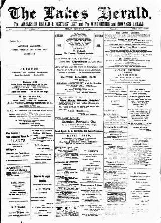 cover page of Lakes Herald published on November 2, 1906