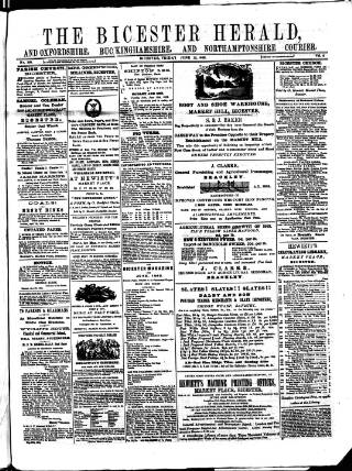 cover page of Bicester Herald published on June 13, 1862