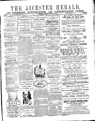 cover page of Bicester Herald published on April 1, 1864