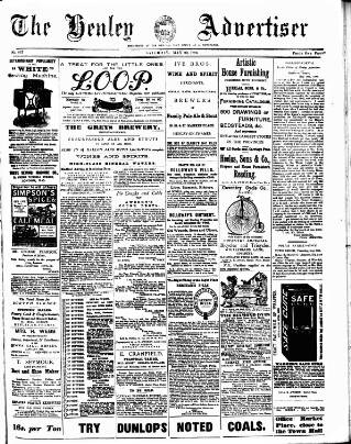 cover page of Henley Advertiser published on May 22, 1886