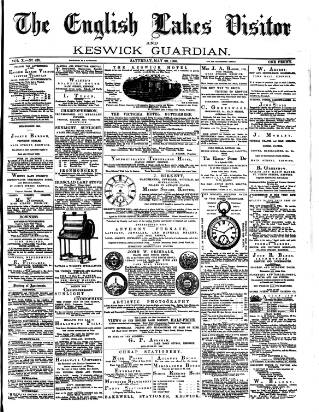 cover page of English Lakes Visitor published on May 22, 1886