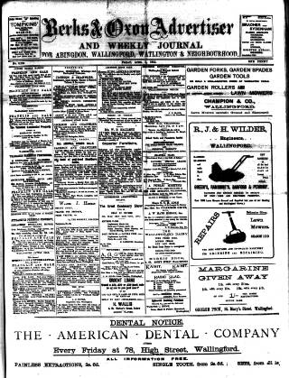 cover page of Berks and Oxon Advertiser published on April 1, 1910