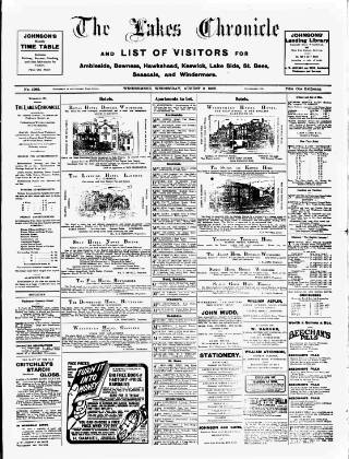 cover page of Lakes Chronicle and Reporter published on August 2, 1905
