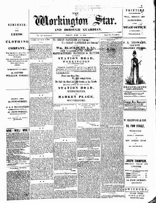 cover page of Workington Star published on June 13, 1890