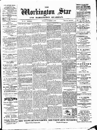cover page of Workington Star published on November 2, 1894