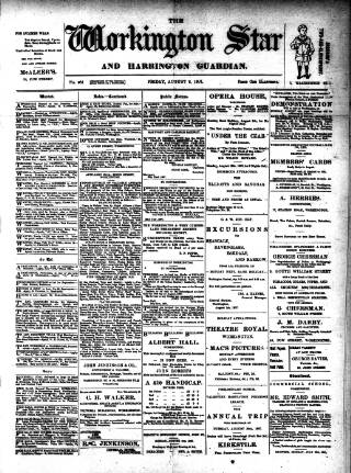 cover page of Workington Star published on August 2, 1907