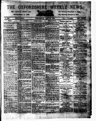 cover page of Oxfordshire Weekly News published on May 22, 1912