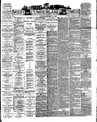 cover page of West Cumberland Times published on May 22, 1895