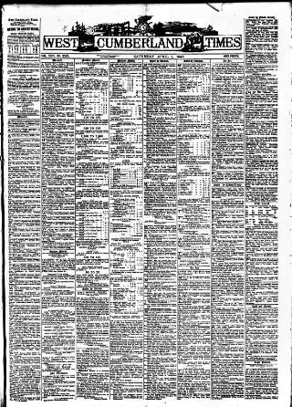 cover page of West Cumberland Times published on April 1, 1899