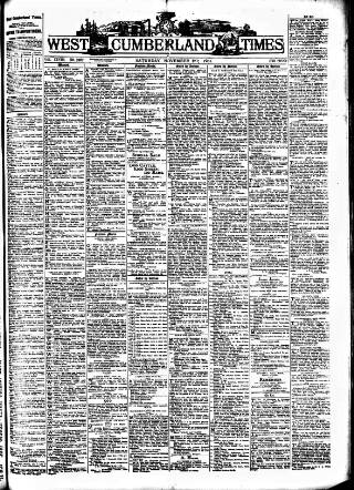 cover page of West Cumberland Times published on November 2, 1901