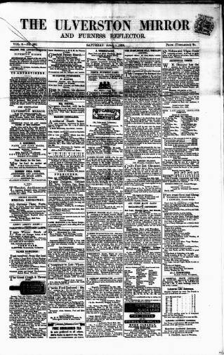 cover page of Ulverston Mirror and Furness Reflector published on April 1, 1865