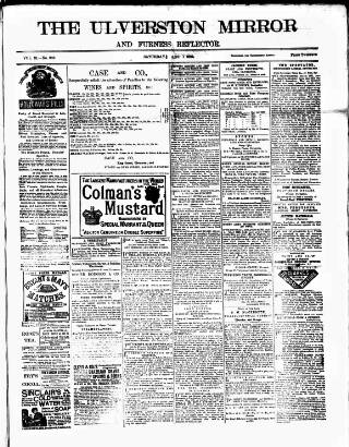 cover page of Ulverston Mirror and Furness Reflector published on April 1, 1882