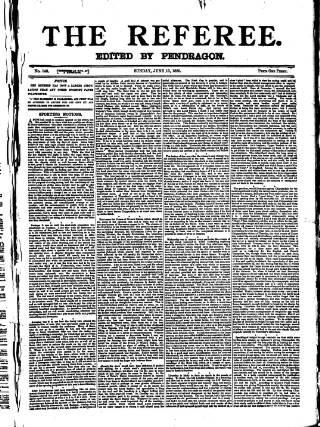 cover page of The Referee published on June 13, 1880
