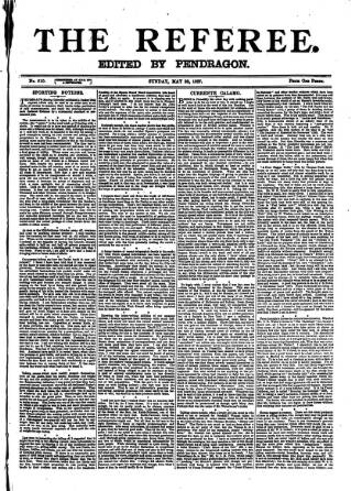cover page of The Referee published on May 22, 1887