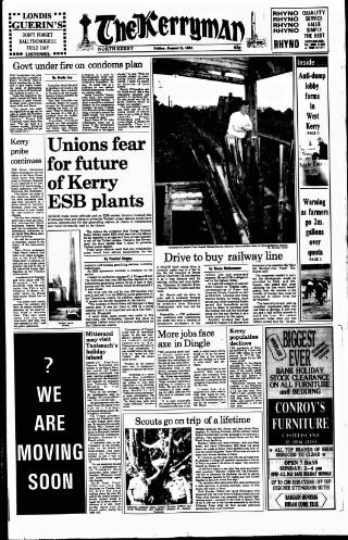 cover page of Kerryman published on August 2, 1991