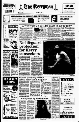cover page of Kerryman published on May 22, 1998