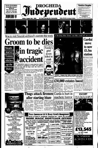 cover page of Drogheda Independent published on August 2, 1996