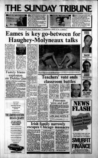 cover page of Sunday Tribune published on May 22, 1988