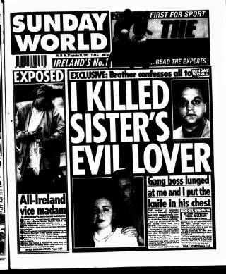 cover page of Sunday World (Dublin) published on September 28, 1997