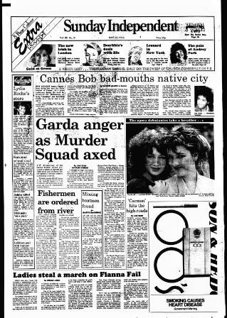 cover page of Sunday Independent (Dublin) published on May 22, 1988