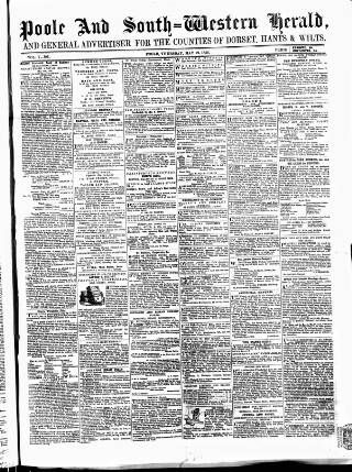 cover page of Poole & Dorset Herald published on May 22, 1856