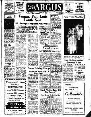 cover page of Drogheda Argus and Leinster Journal published on May 22, 1954