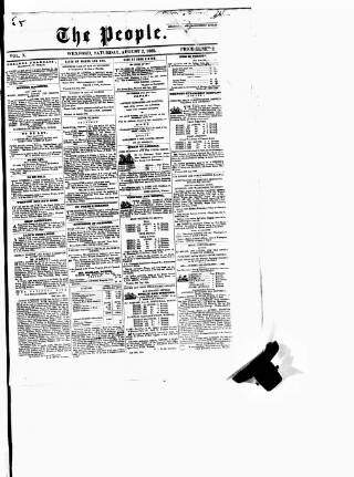 cover page of Wexford People published on August 2, 1862